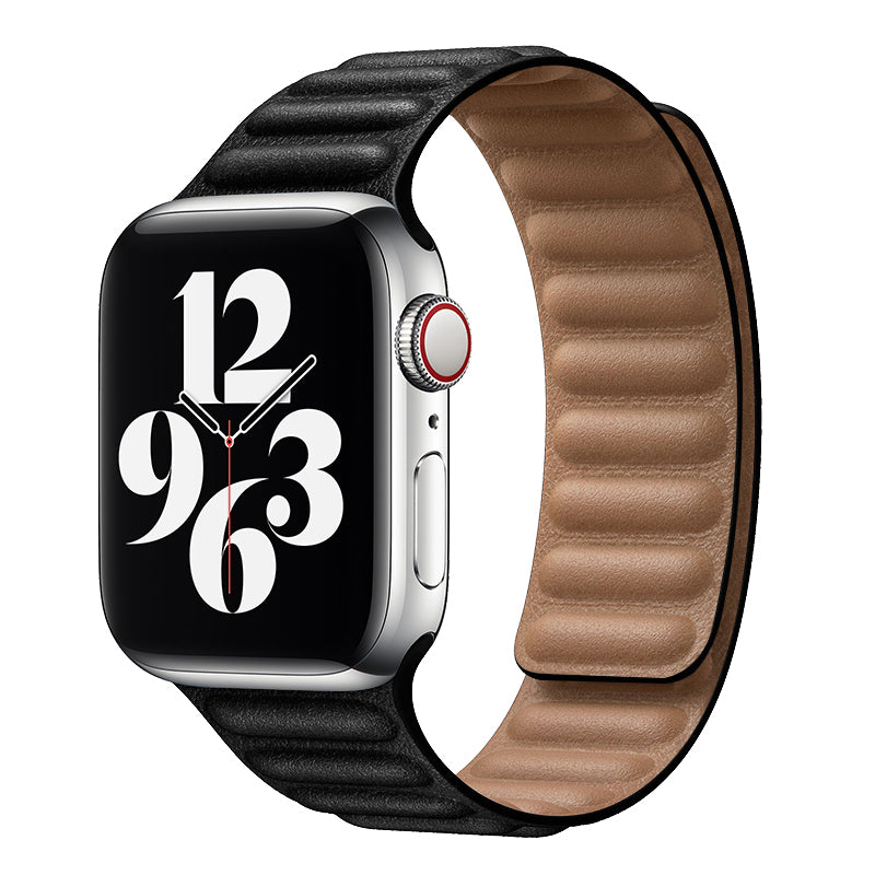 Pop Lock MagLeather - Bracelet Apple Watch Blanc