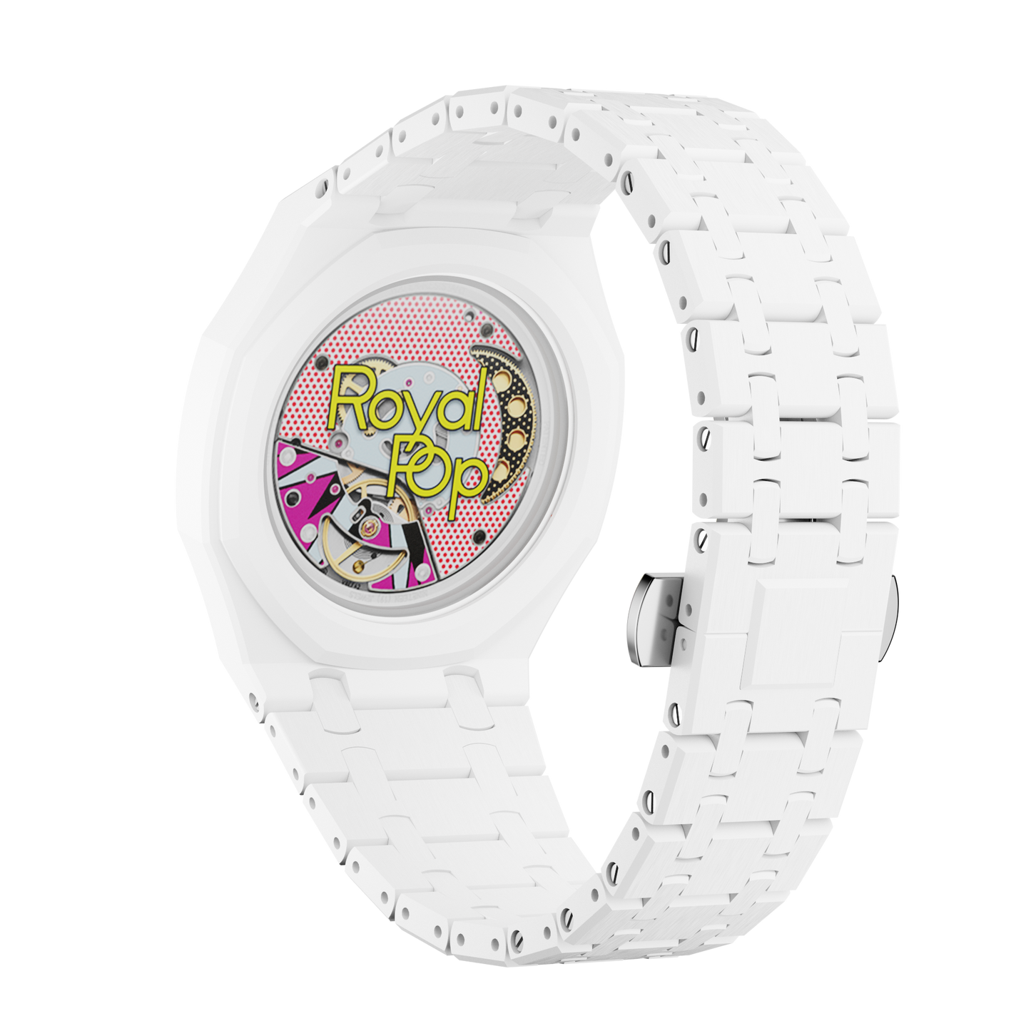 Pop Lock Bioceramic Strap - Royal Pop White
