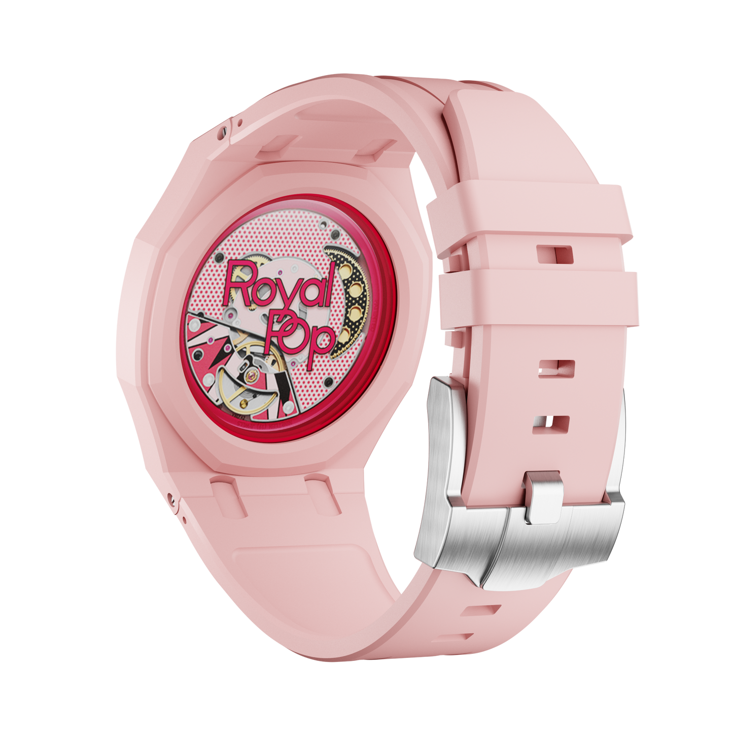 Pop Lock Silicone Strap - Royal Pop Red