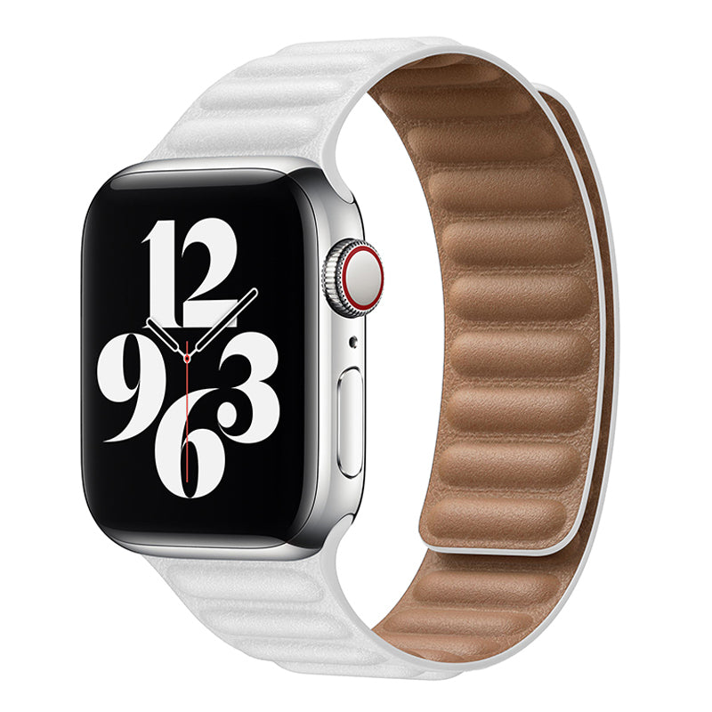 Pop Lock MagLeather - Bracelet Apple Watch Gris