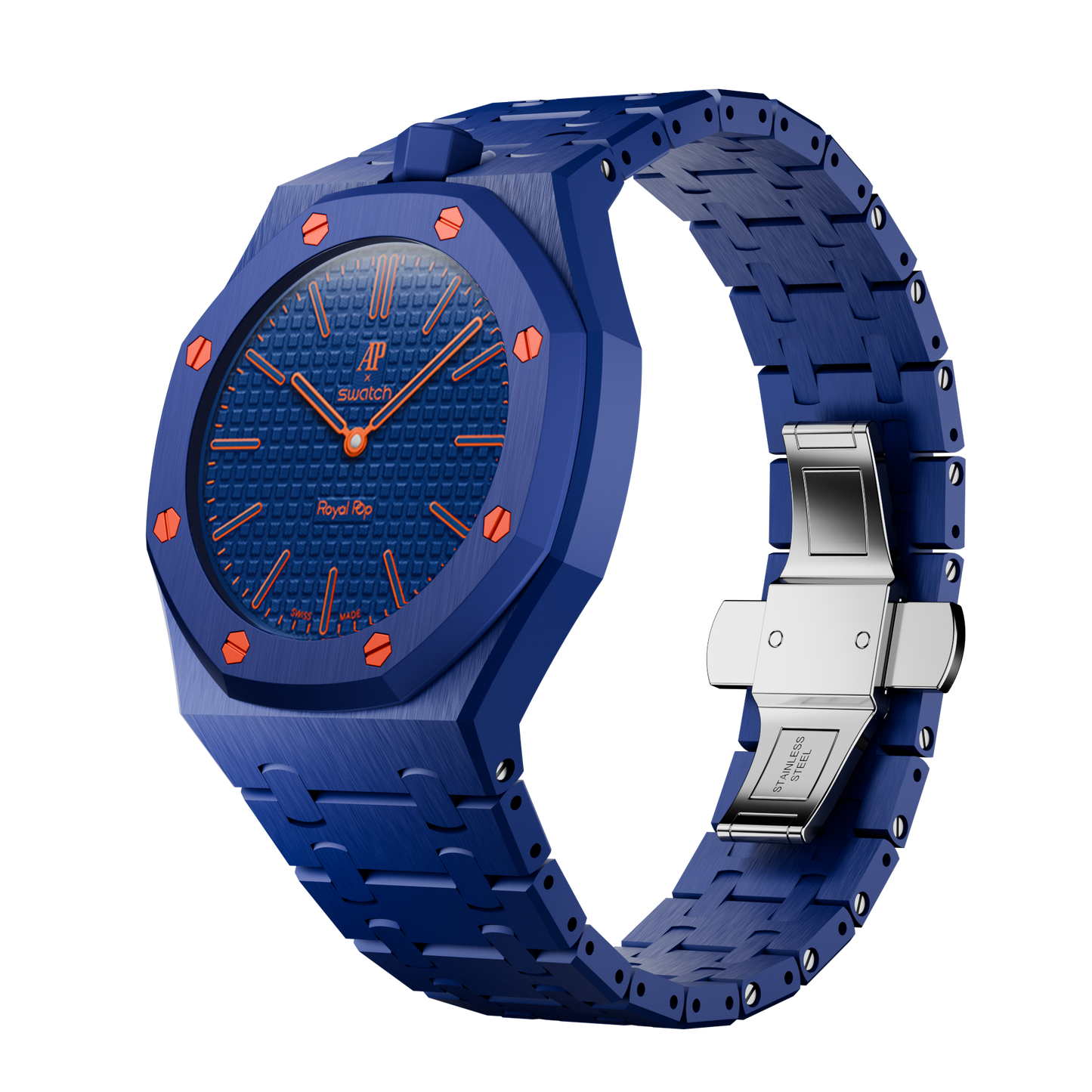 Pop Lock Bioceramic Strap - Royal Pop Orange Blue