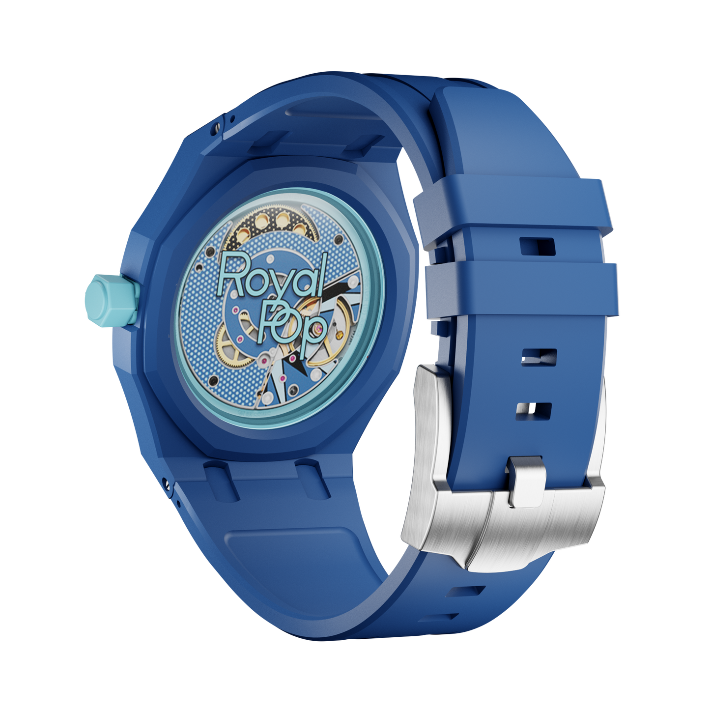 Pop Lock Silicone Strap - Royal Pop Blue