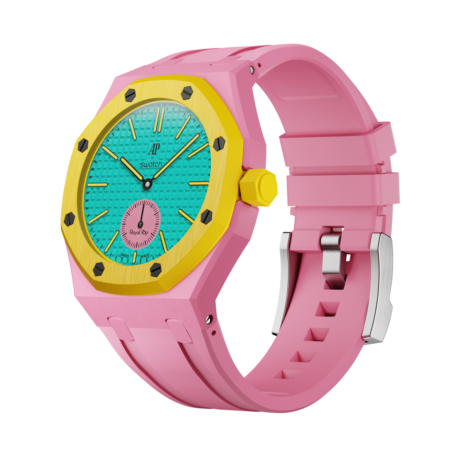 Pop Lock Silicone Strap - Royal Pop Pink
