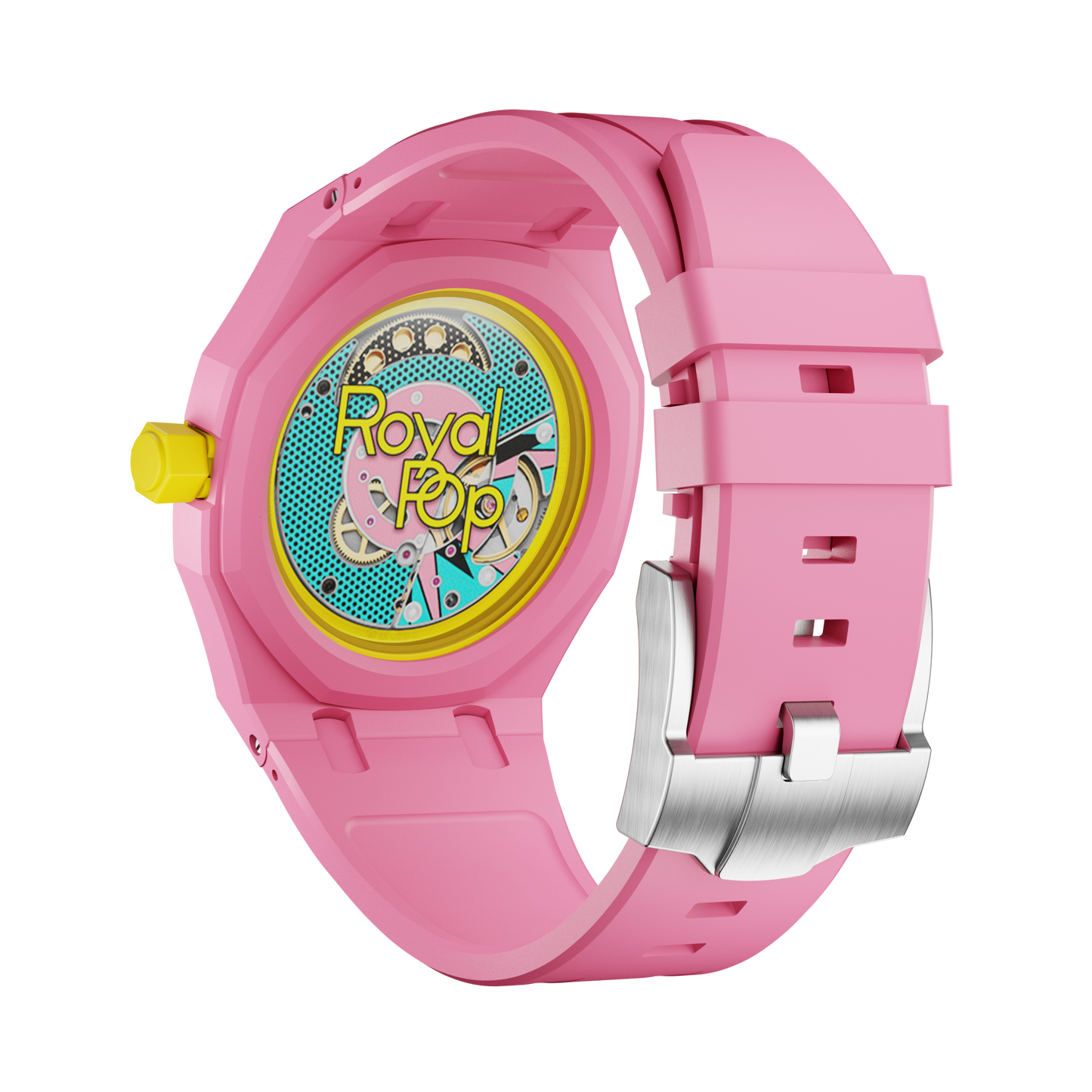 Pop Lock Silicone Strap - Royal Pop Pink